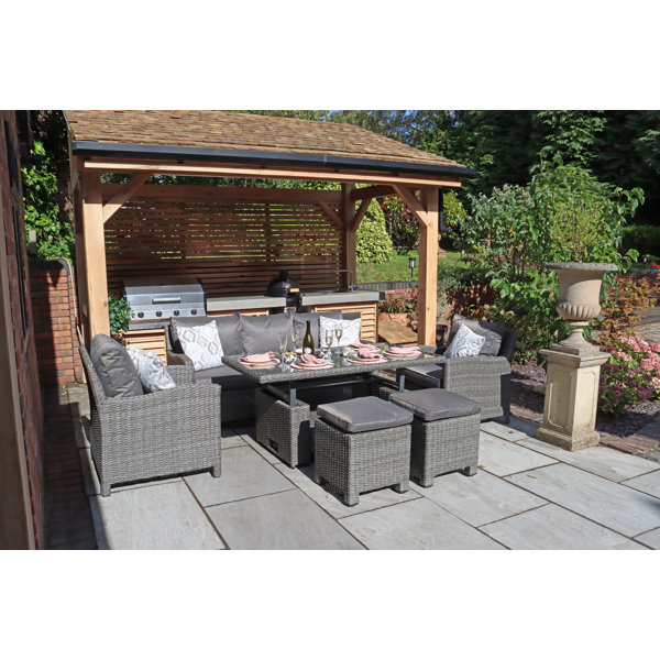 Royalcraft PARIS 7 Seater 6pc Deluxe Sofa Dining Set Wayfair.co.uk